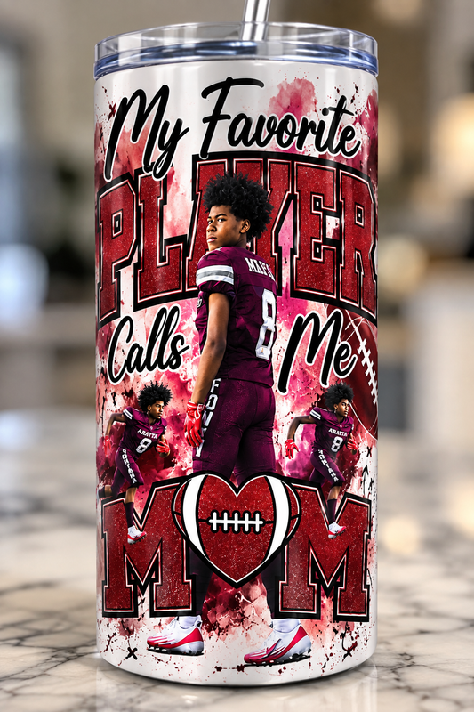 Personalized Football 20oz Tumbler